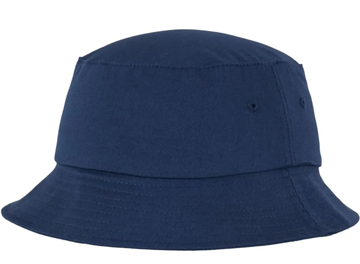Marinblå bucket hat med brätte runt om