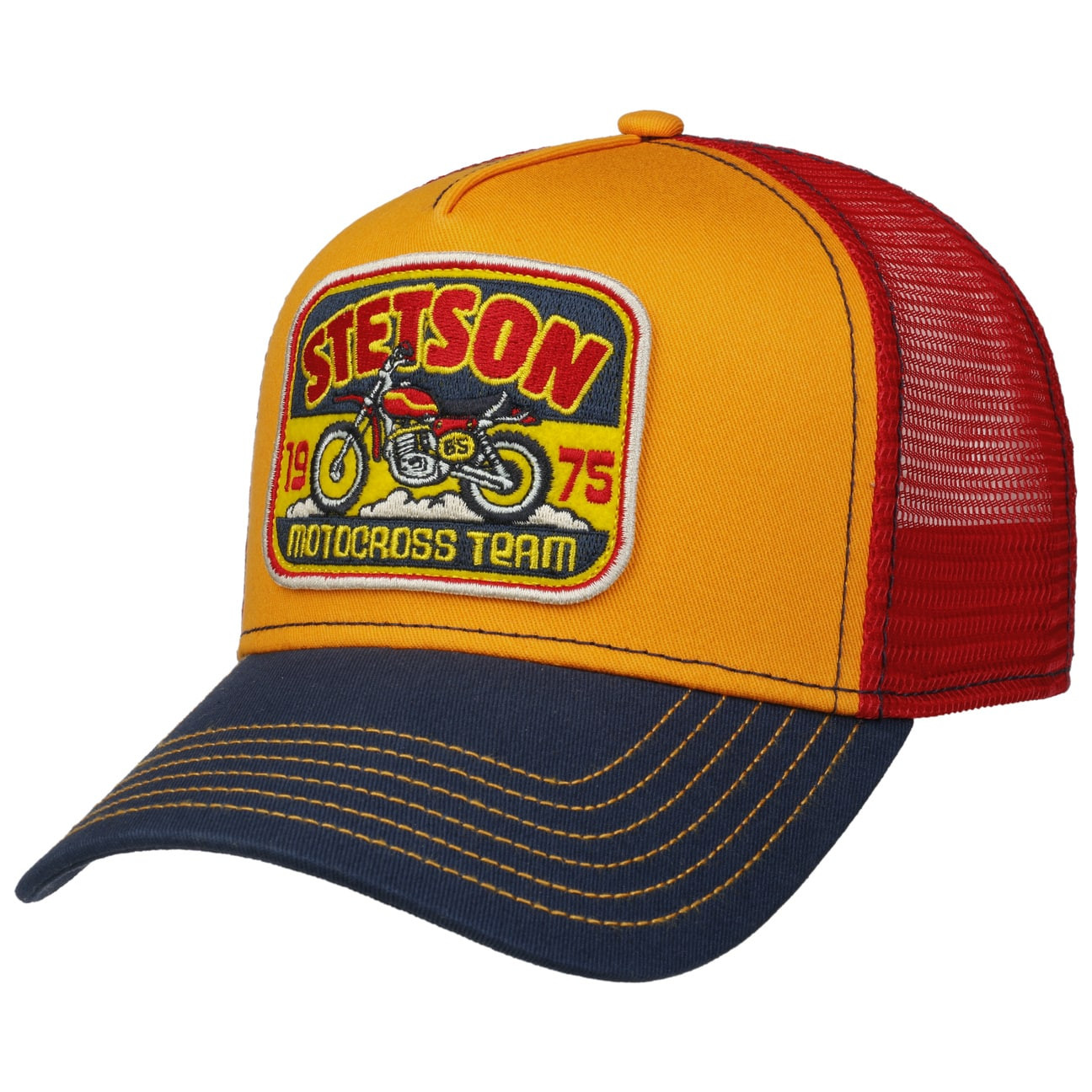 Stetson Trucker Cap Motocross Team Navy Orange