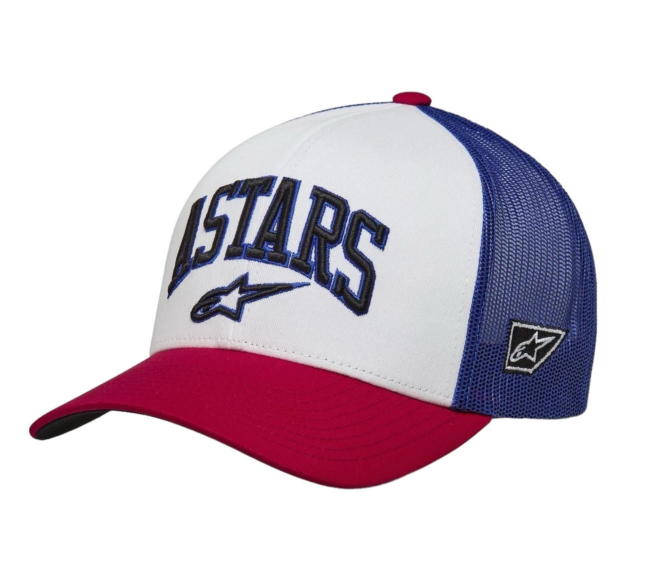 Truckerkeps Dunker Trucker White Red Navy Alpinestars