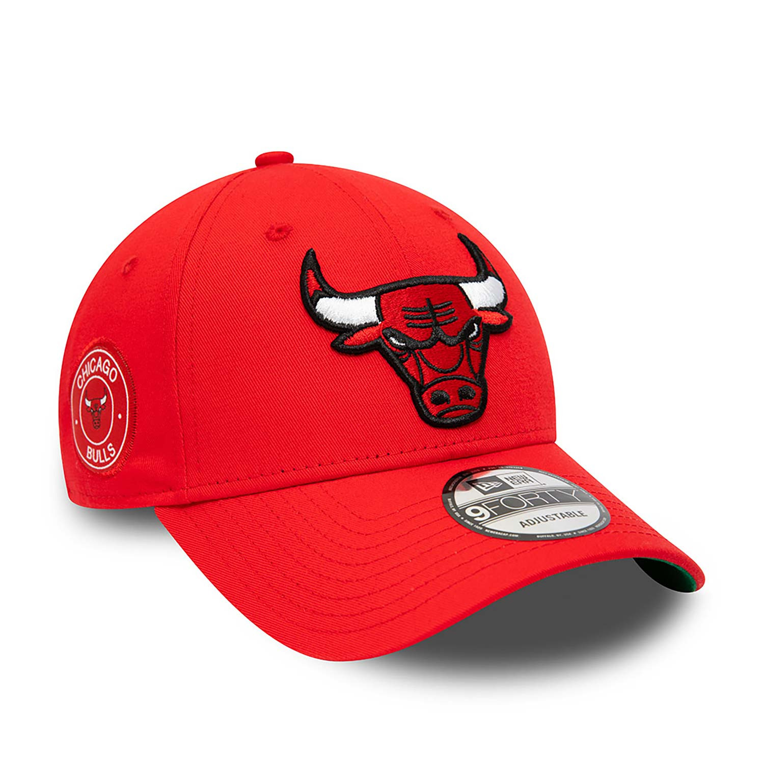 Chicago Bulls New Era 9FORTY Side Patch Red Black