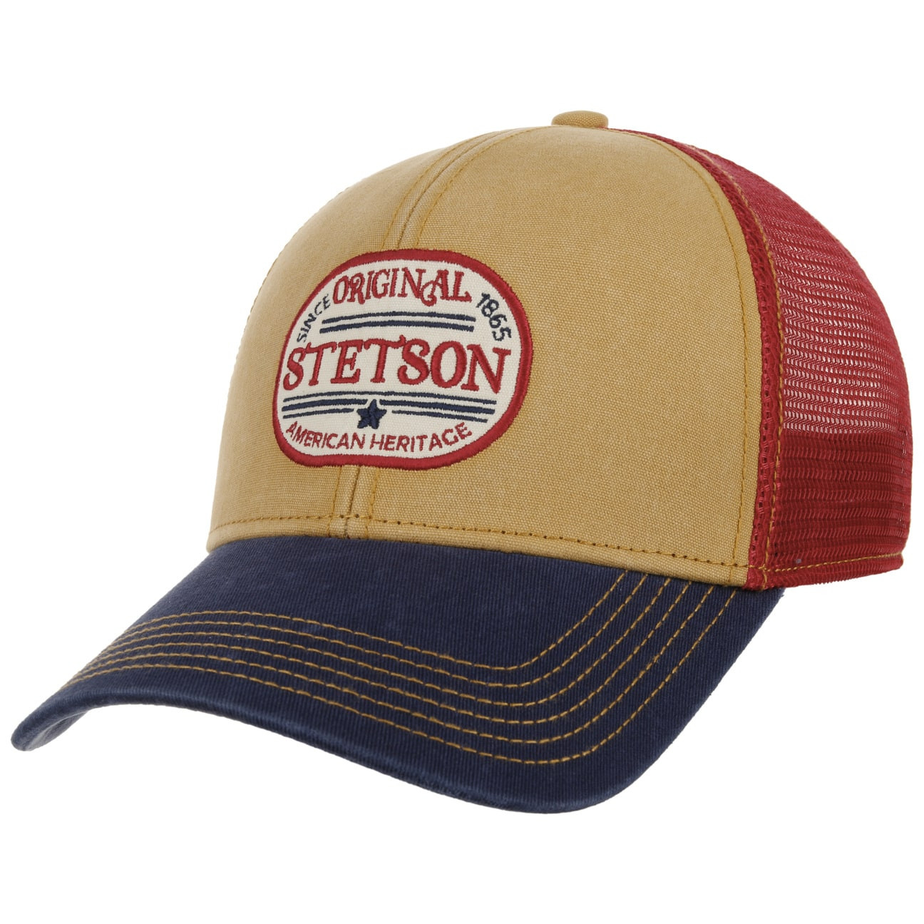 Stetson Trucker Cap Vintage Navy Ochre