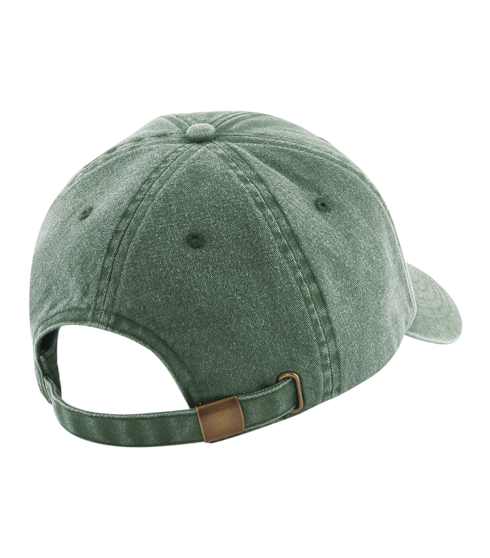 Mörkgrön Beechfield Low Profile Vintage Cap med böjd skärm och tvättad finish