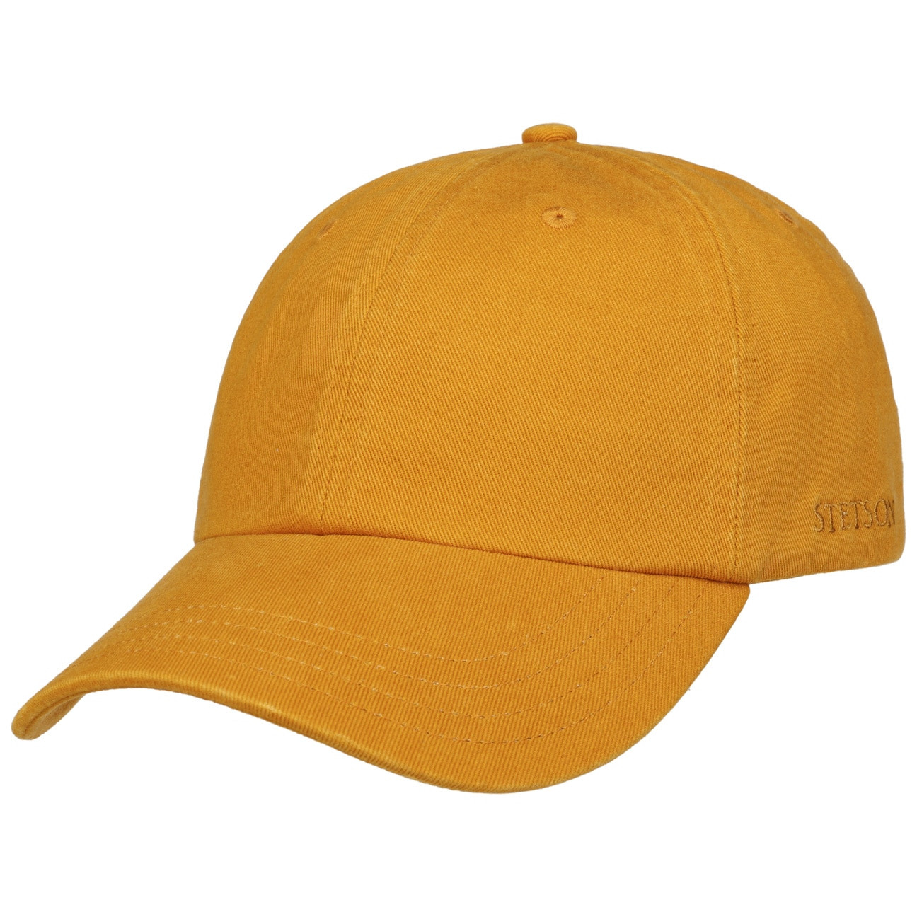 Orange Stetson Rector Cap med böjd skärm och diskret broderi