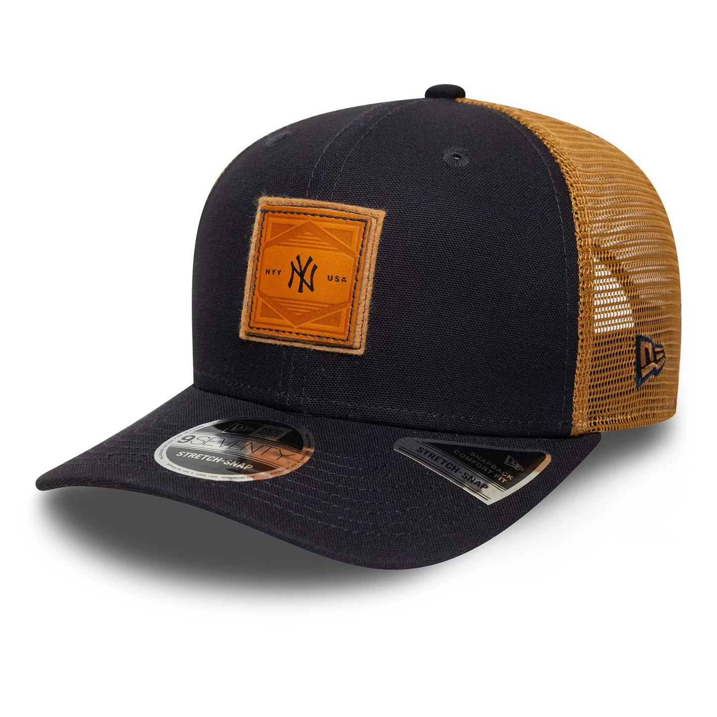 Marinblå New York Yankees 9SEVENTY truckerkeps från New Era – Debossed