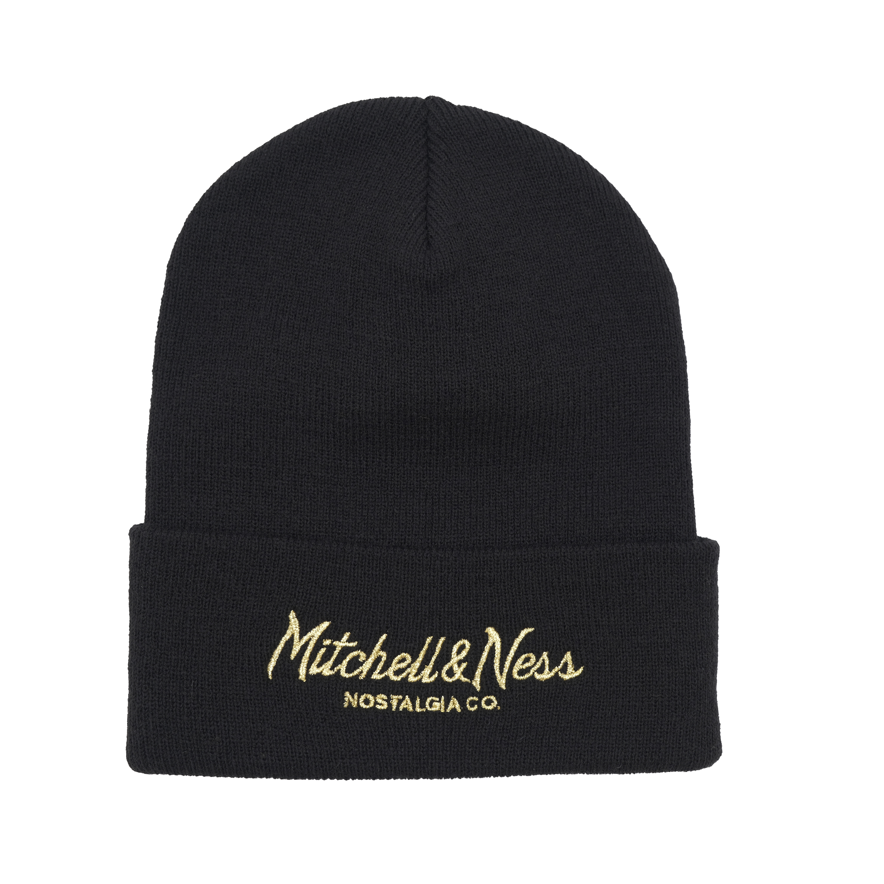 Mitchell & Ness Pinscript Knit Cuff Black Gold