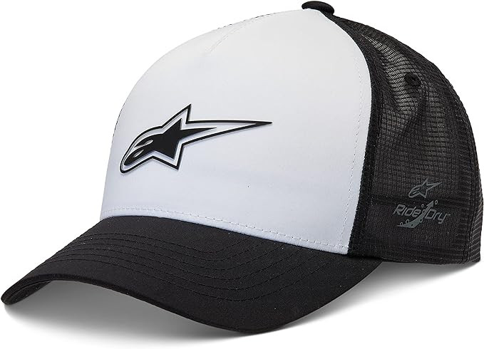Truckerkeps Advantage Tech Trucker White Black Alpinestars