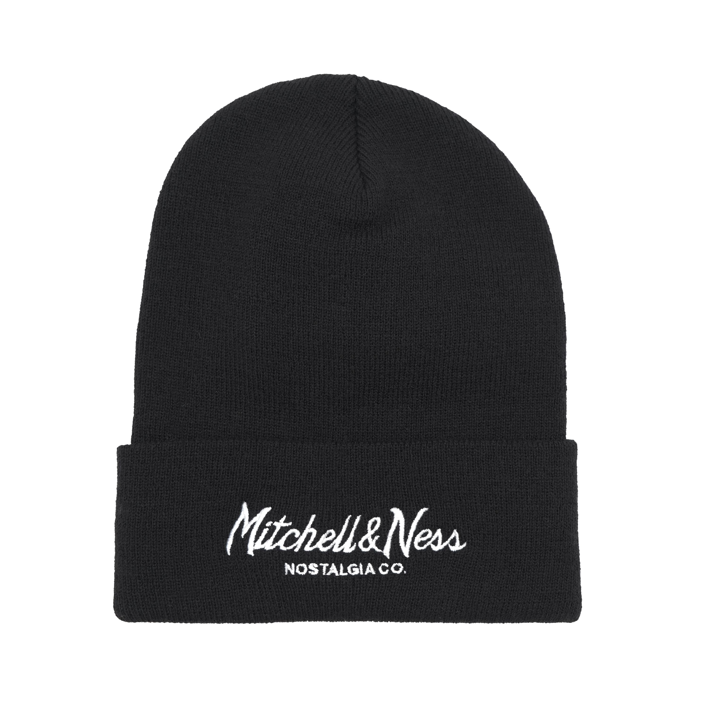 Mitchell & Ness Pinscript Knit Cuff Black White