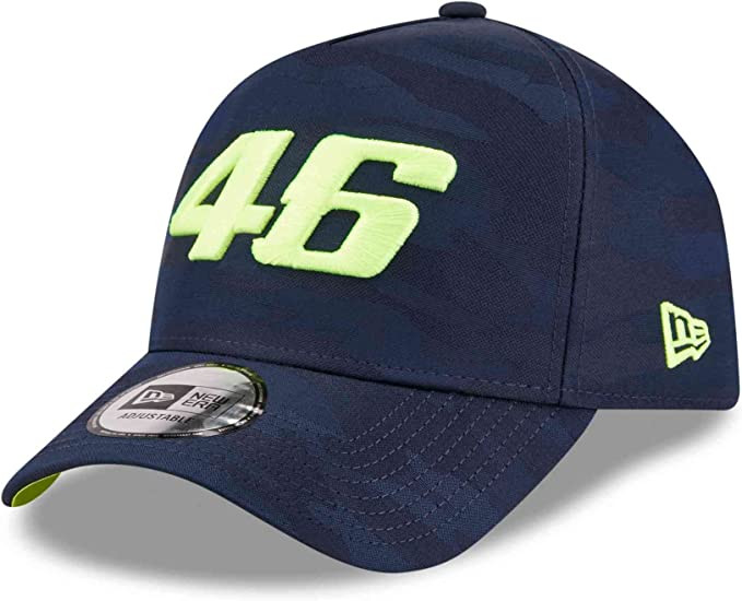 VR46 New Era 9FORTY A-Frame Tonal Camo Navy Neon