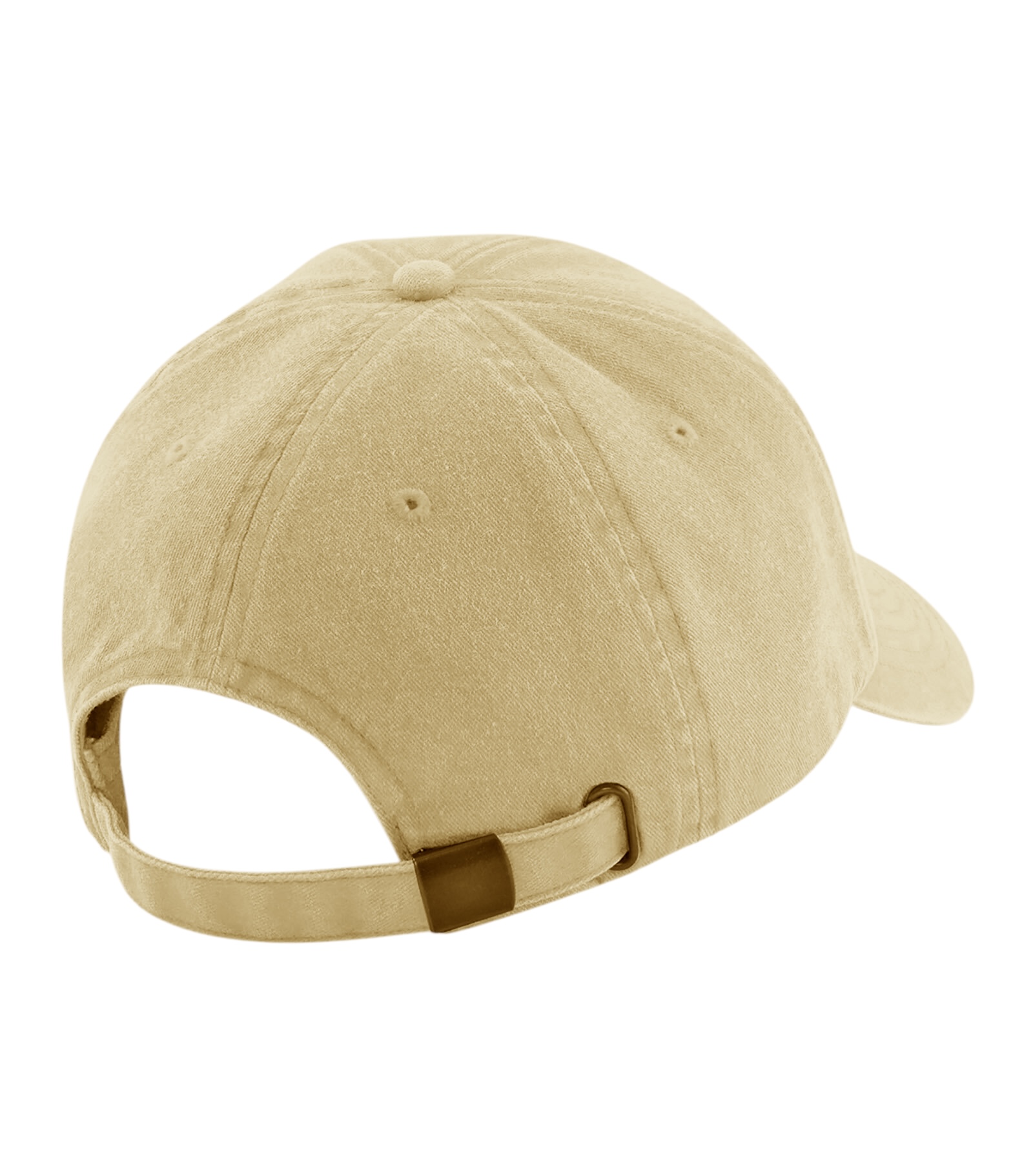 Stenfärgad Beechfield Low Profile Vintage Cap med böjd skärm och tvättad finish
