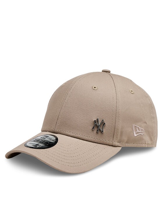 Beige New Era 9FORTY Yankees Flawless Metal-keps med liten NY-logga