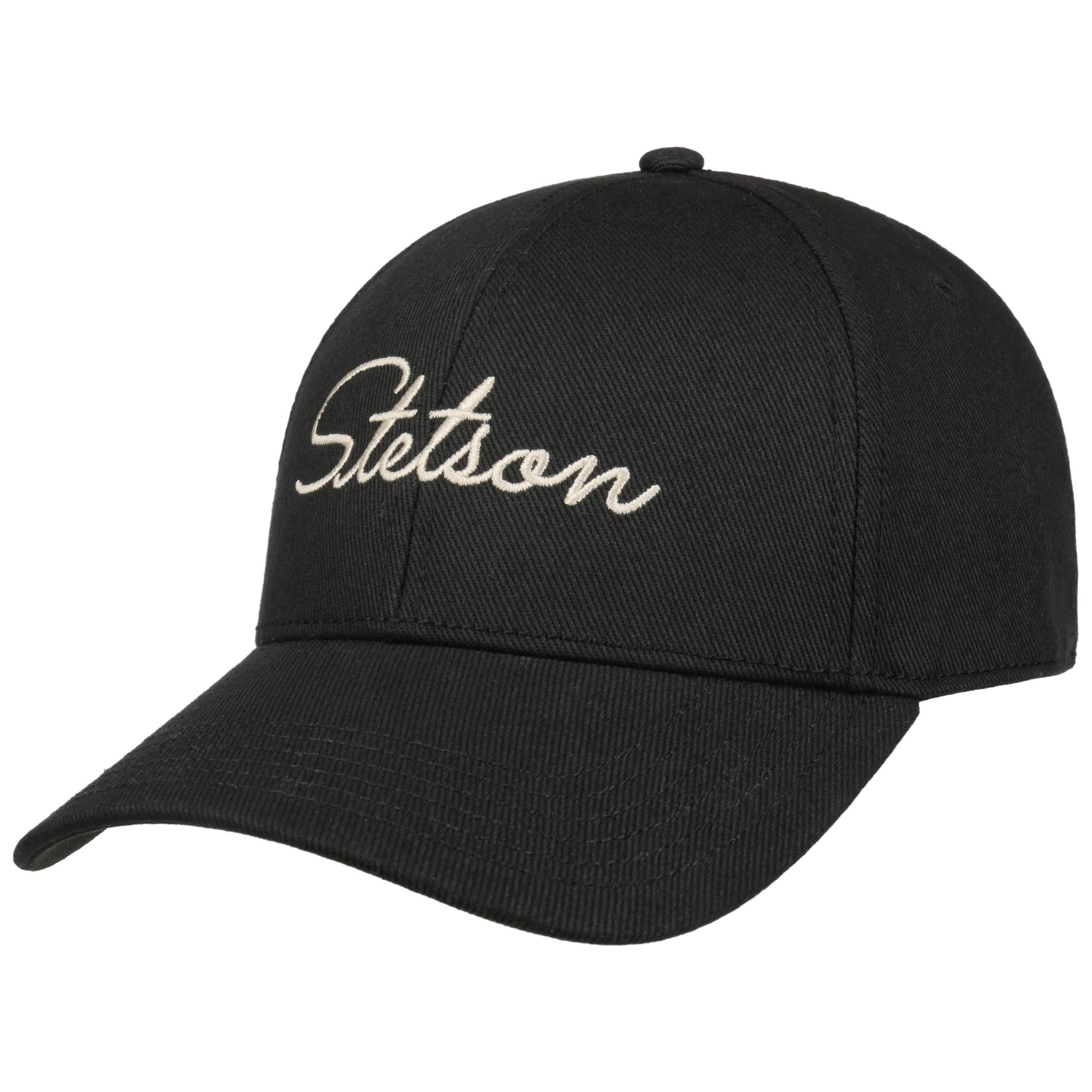 Svart Classic Lettering Cap från Stetson med böjd skärm