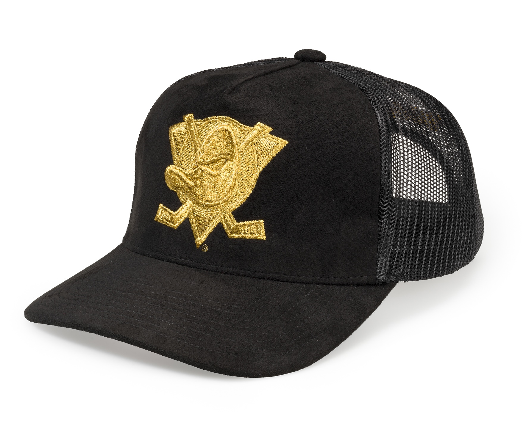 Anaheim Ducks Mitchell & Ness Trucker Black Gold