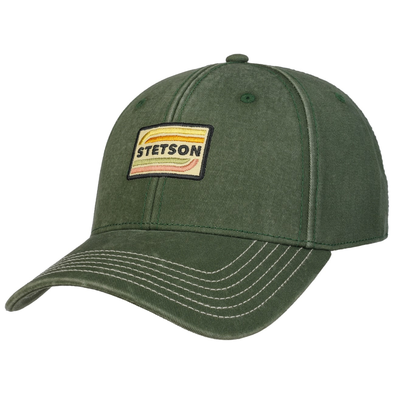 Grön Lenloy Cap från Stetson med böjd skärm