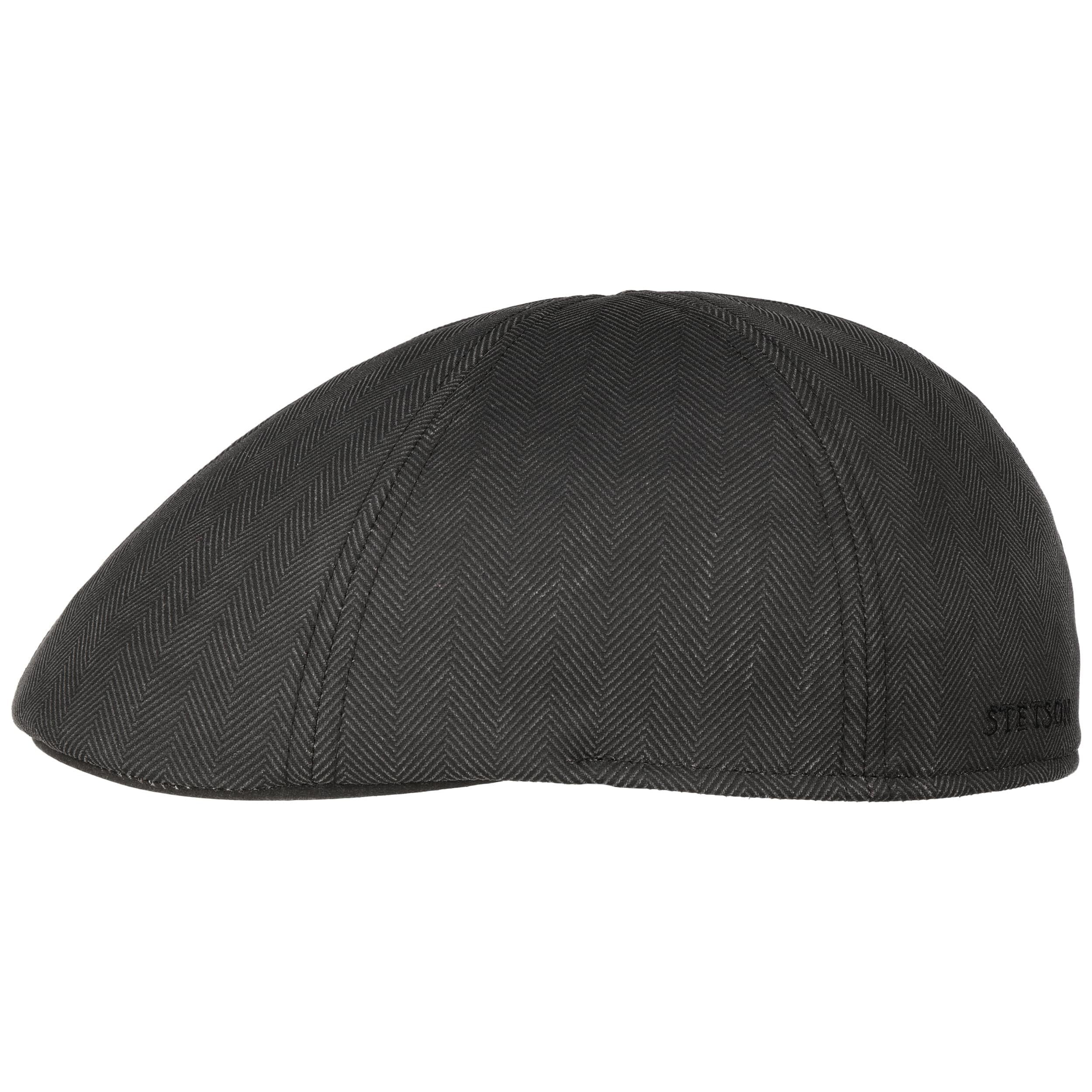 Stetson Duck Cap Herringbone Winter Dark Brown