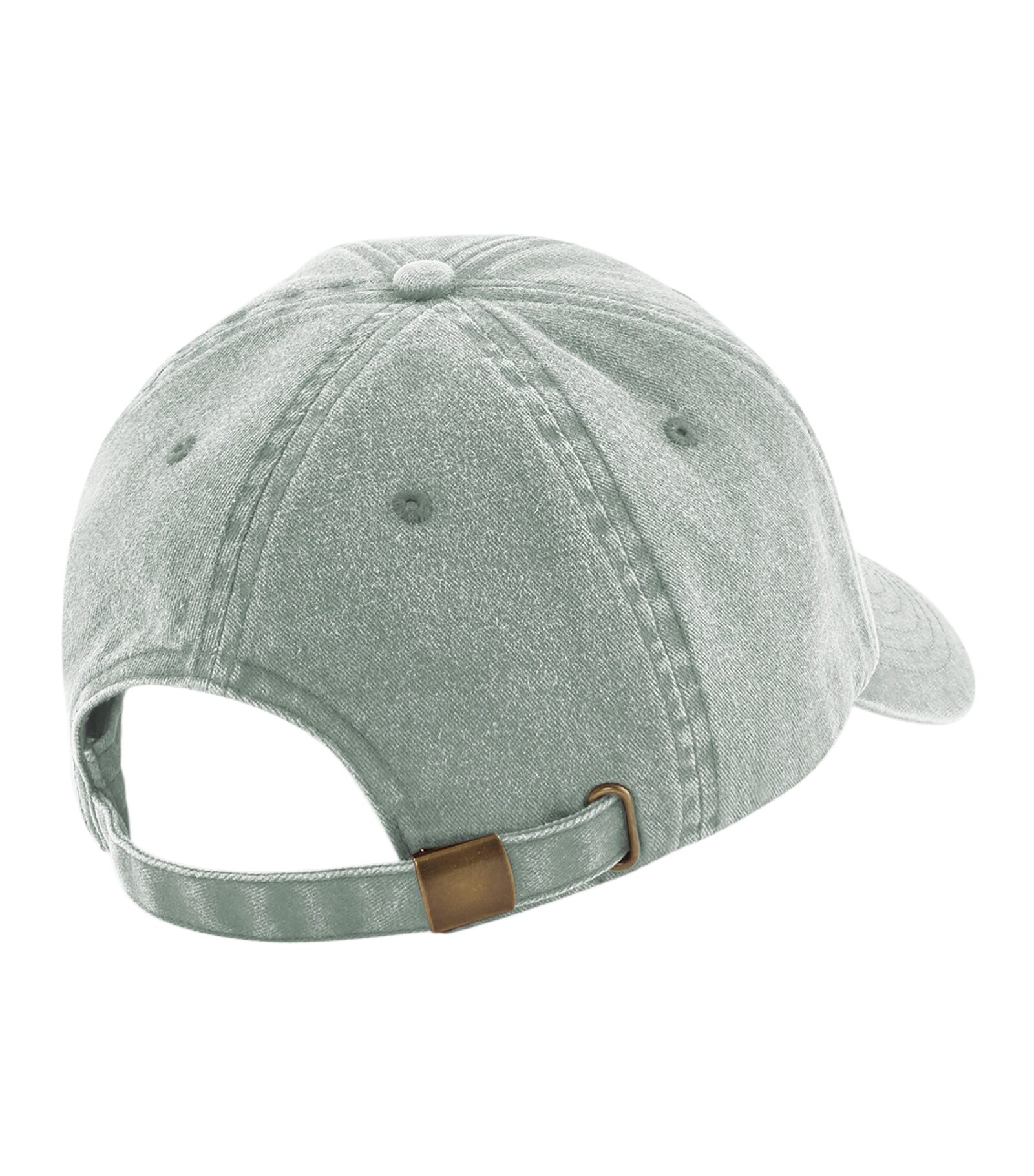 Salviagrön Beechfield Low Profile Vintage Cap med böjd skärm och tvättad finish