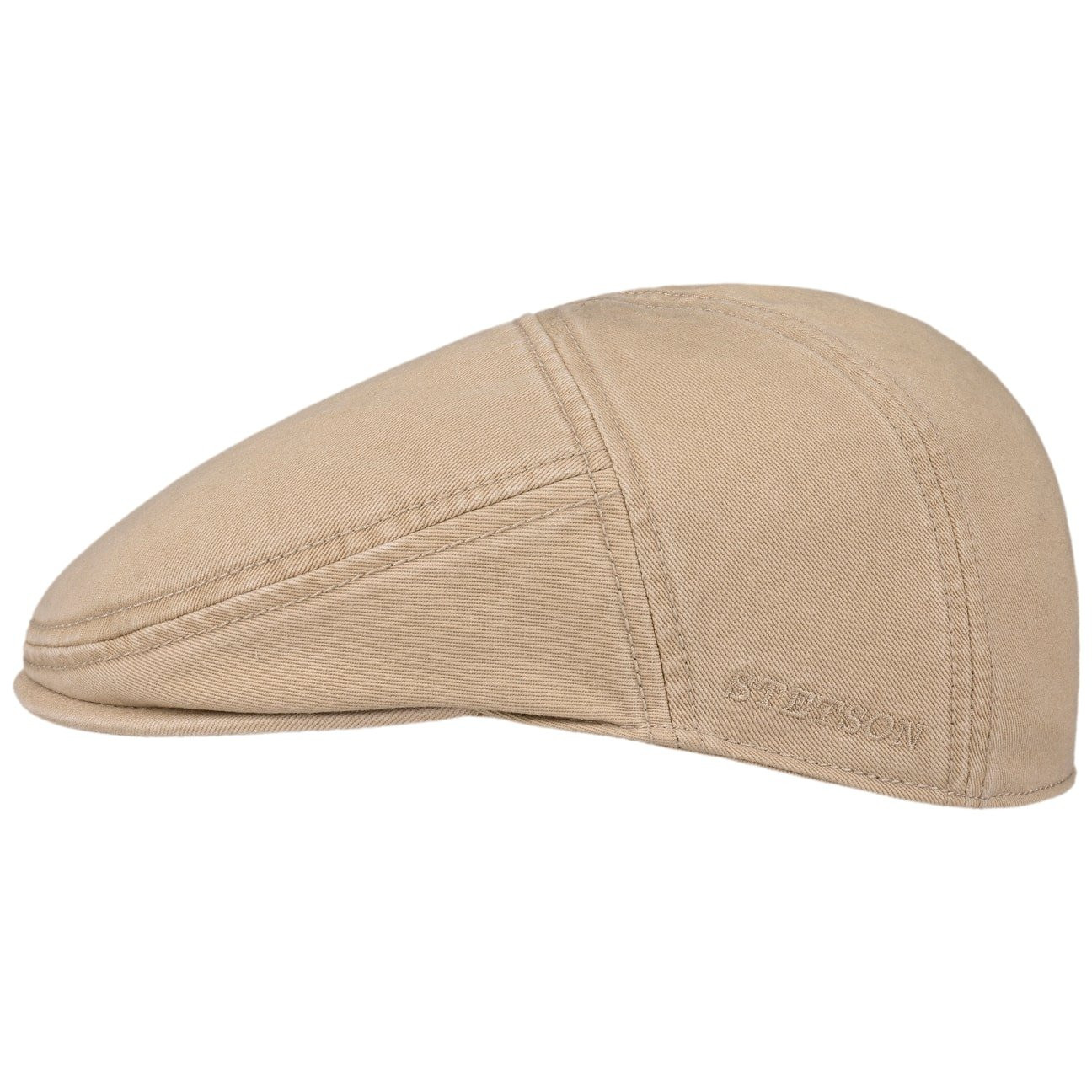 Stetson Ivy Cotton Twill Beige Stetson Ivy Cotton Twill Beige, beige flat cap med låg krona och lätt böjd skärm