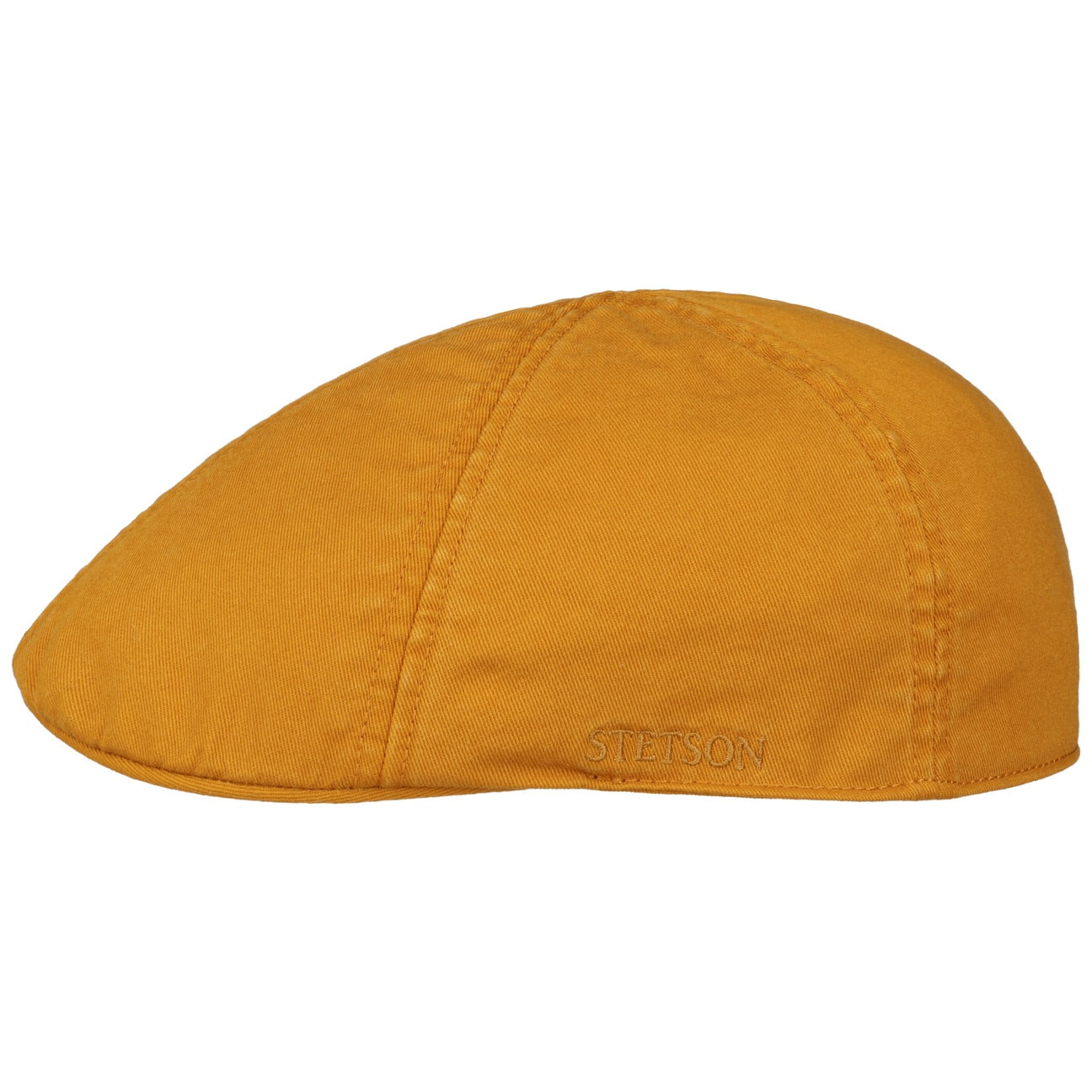 Stetson Texas Cotton Tangerine, orange flat cap med låg profil och kort skärm