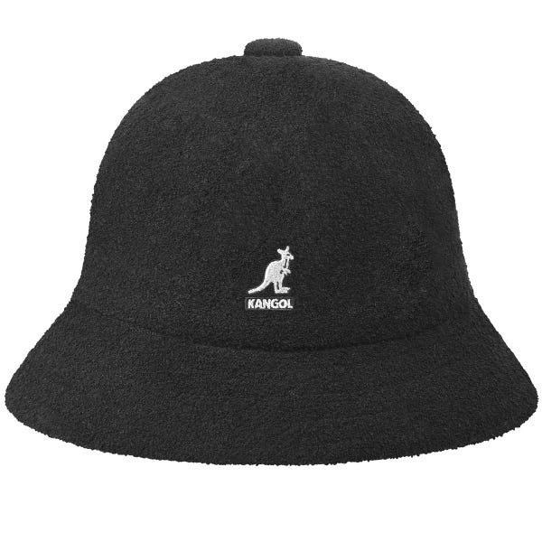 Svart Kangol Bermuda Casual-hatt med broderad logotyp