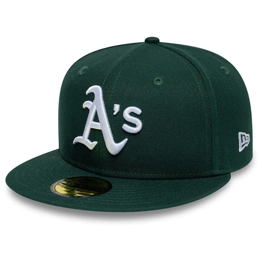 Mörkgrön New Era 59FIFTY Oakland Athletics MLB League Essential med vit A’s-logga