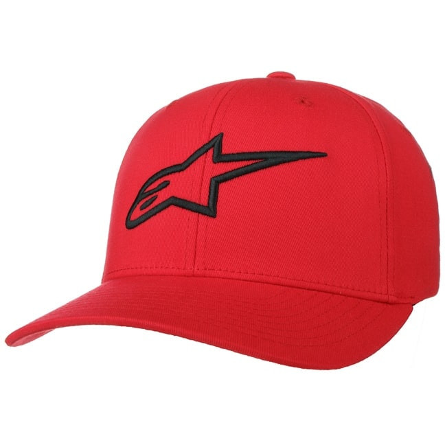 Flexfitkeps Ageless Curve Red Black Alpinestars