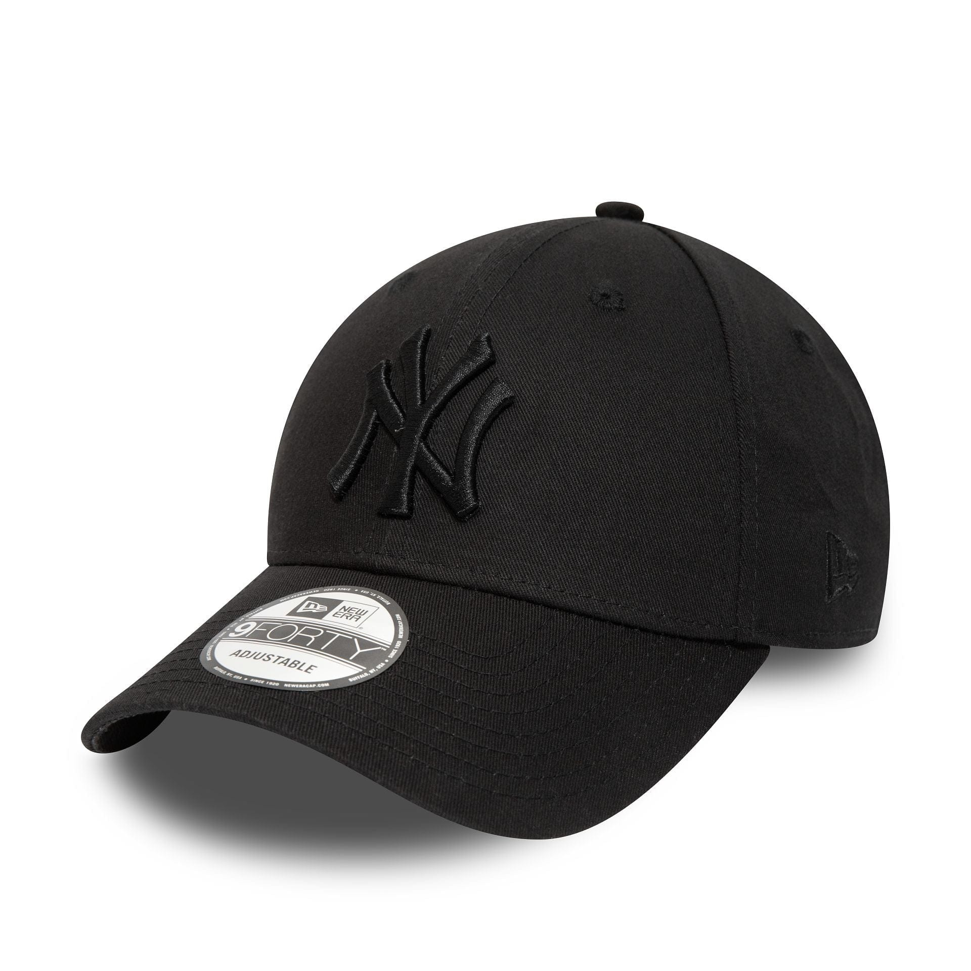 Helsvart New Era 9FORTY Yankees-keps med tonad NY-brodyr och böjd skärm