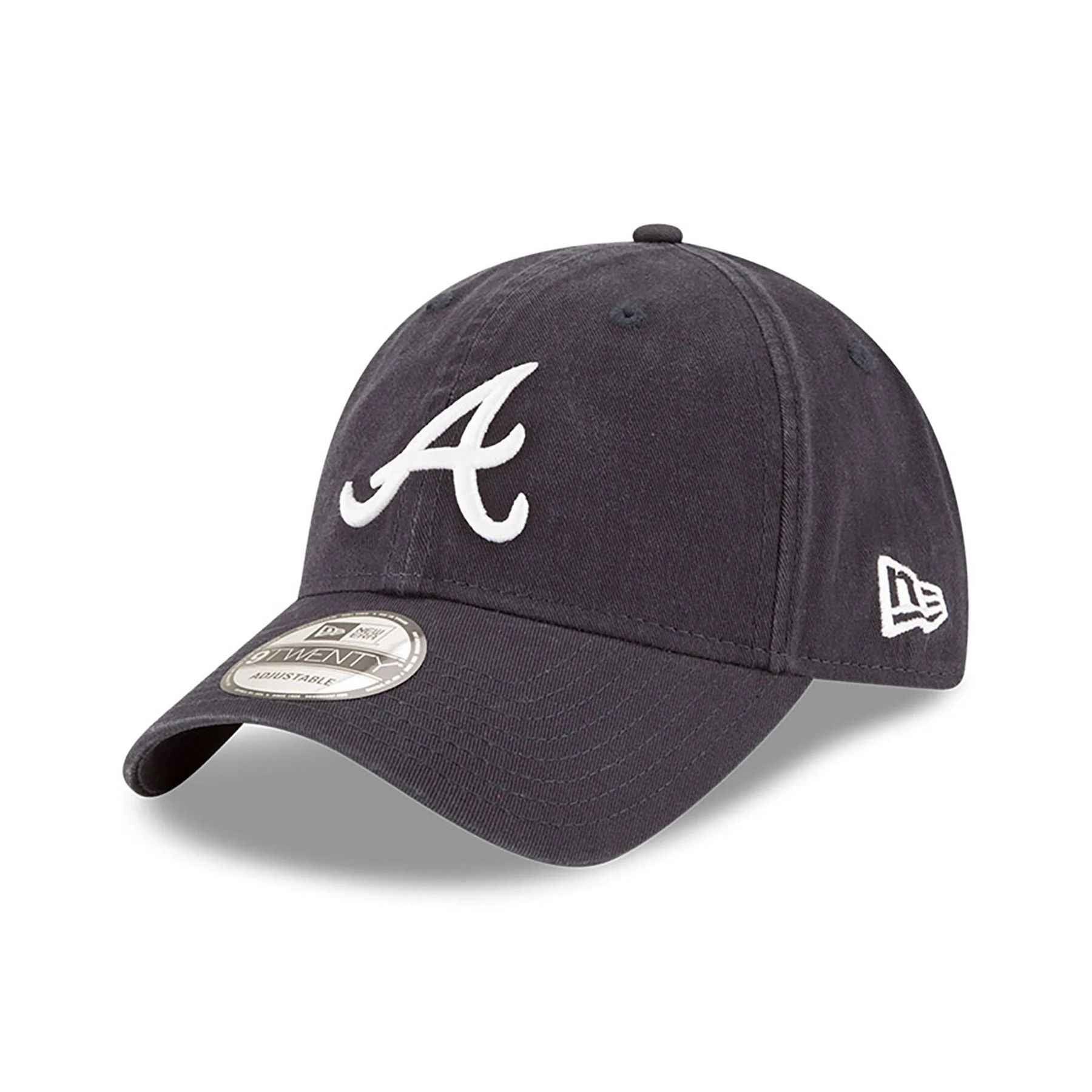 New Era 9TWENTY Atlanta Braves Core Classic Navy, keps med laglogga och böjd skärm