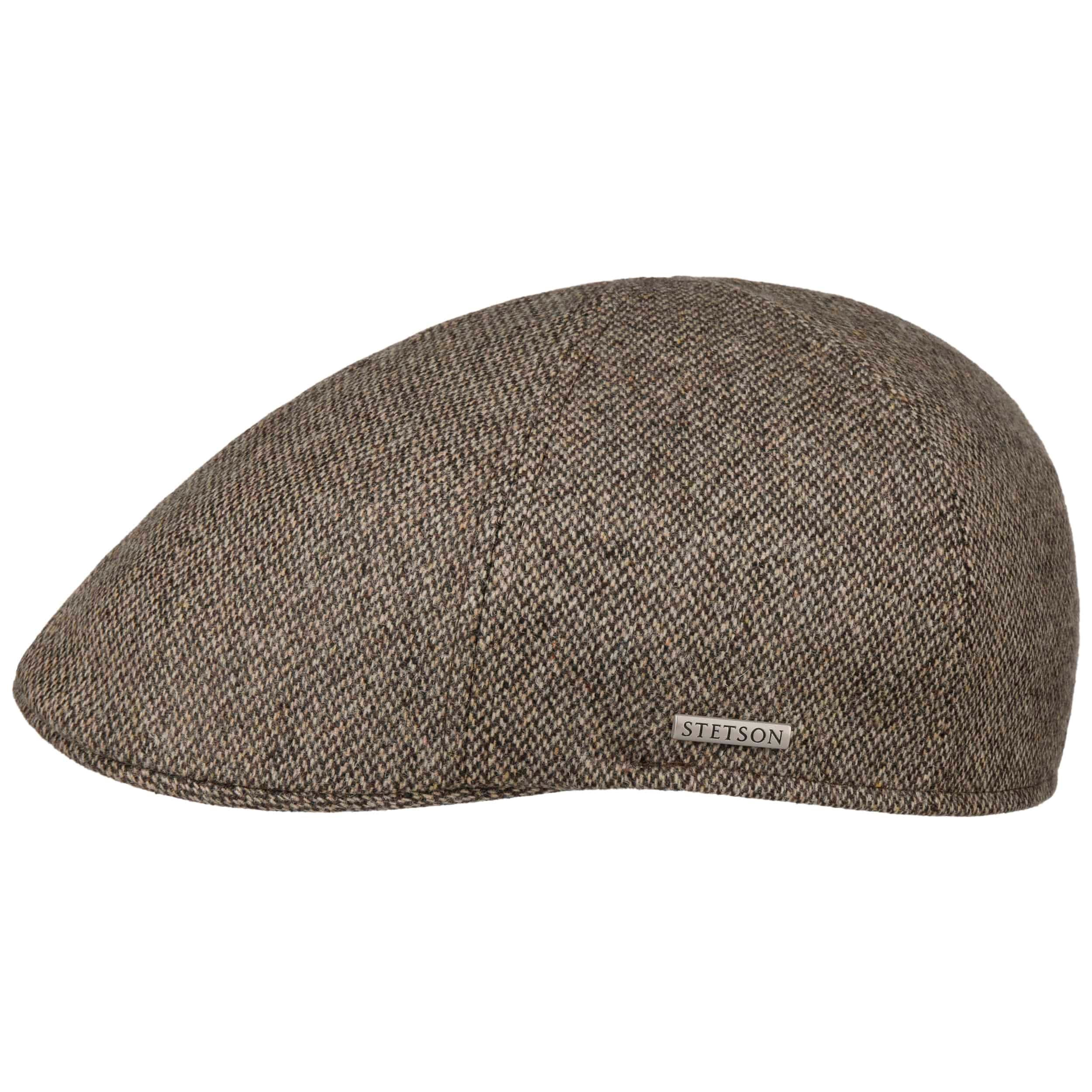 Stetson Texas Fine Herringbone Brown, brun flat cap med låg profil