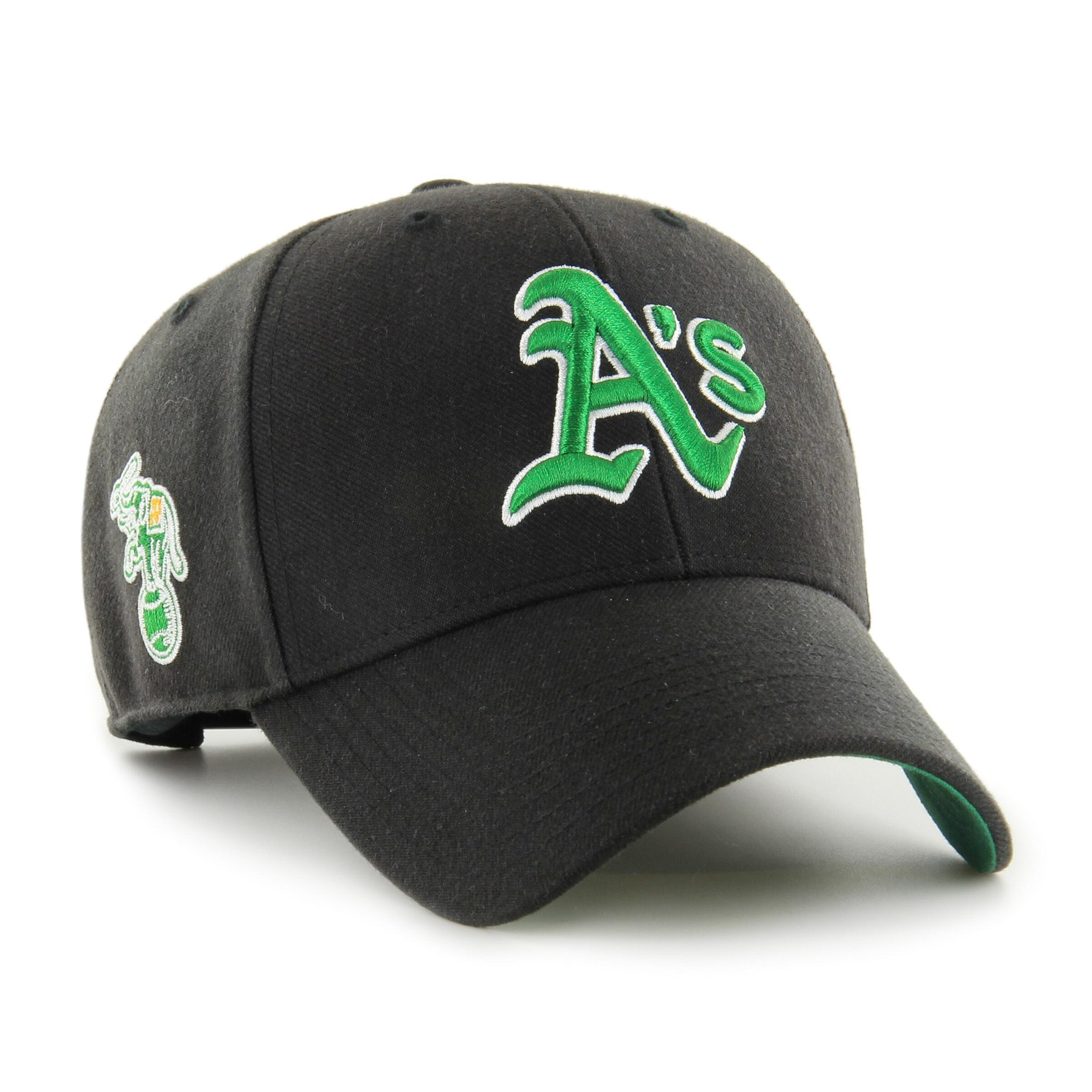 Oakland Athletics 47 Brand MVP Side Patch Black med böjd skärm