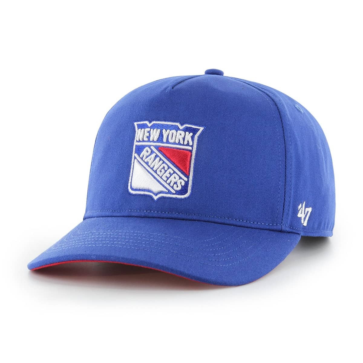 New York Rangers 47 Brand Hitch Royal med böjd skärm