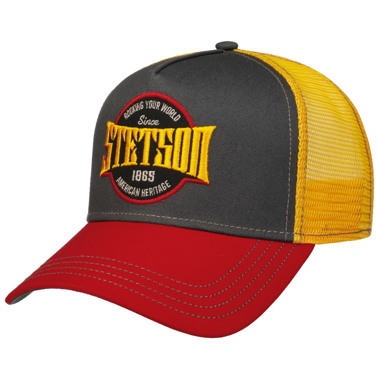 Stetson Trucker Cap Kidz Rocking Your World Red Grey