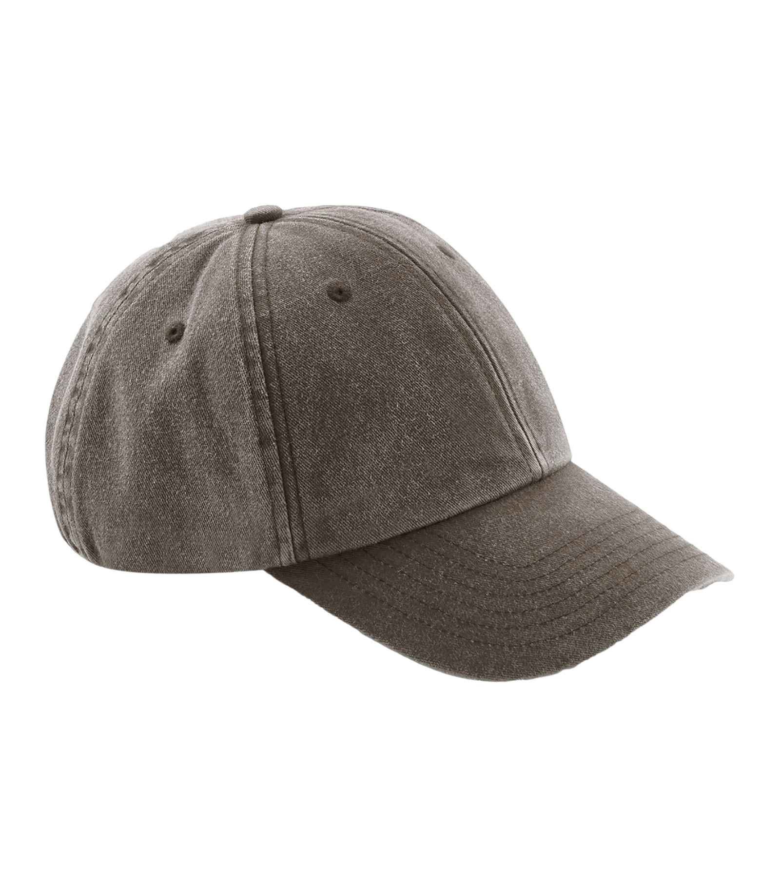 Beechfield Low Profile Vintage Cap Brown brun dad cap i tvättad bomull