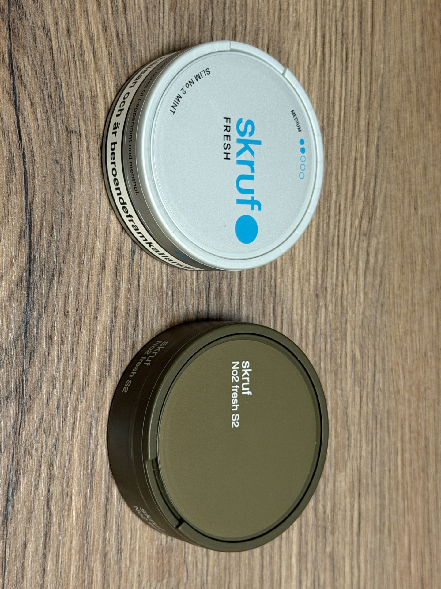 Jämförelse mellan svenskt och norskt snus - Skruf Fresh No.2 S2