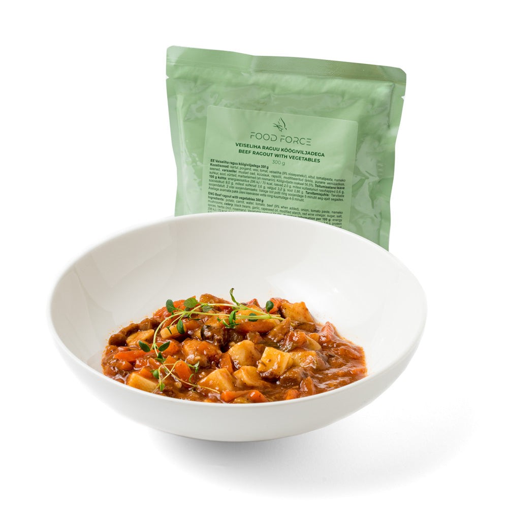 Food Force Beef Ragout with Vegetables | Mjukkonserv | Portionsförpackning