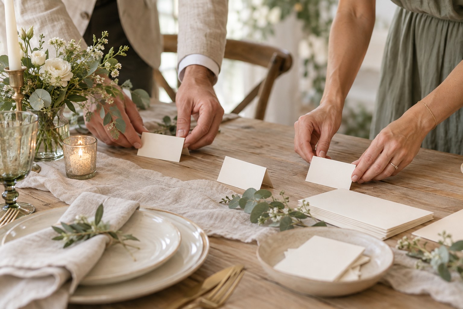Inbjudan och pappersdetaljer till bröllopet