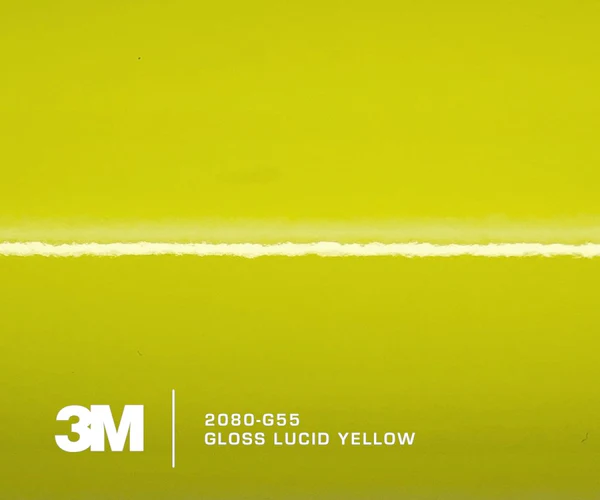 3M 2080-G55 Gloss Lucid Yellow Vinyl (22,86 meter)