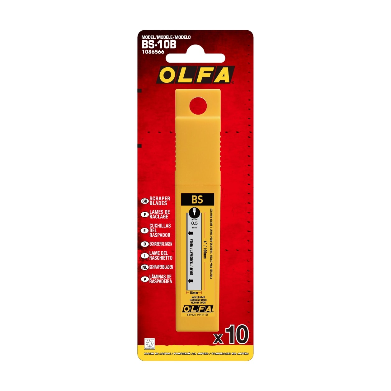 OLFA BS-10B Skrapblad 18mm