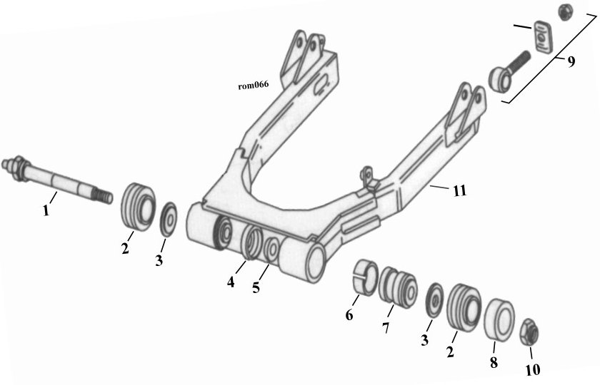 Sprängskiss: Sprängskiss bakgaffel FXR 82–94