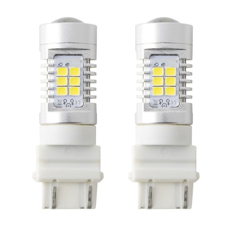 3157 LEDlampor 2-pack 2835 SMD P27 7W med projektor (Röd) - Xenonhuset