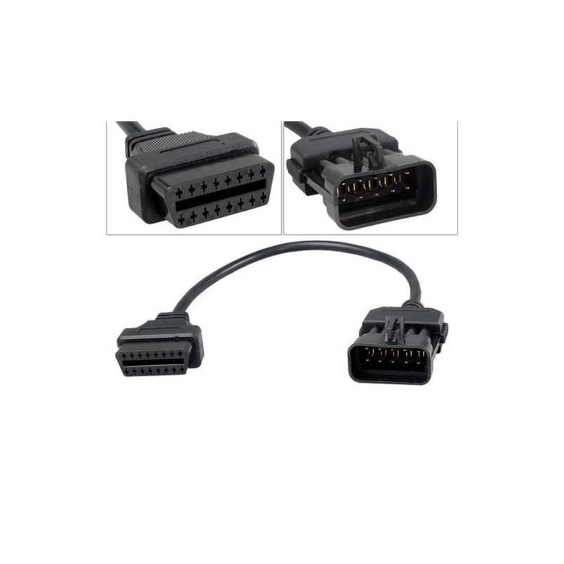10 Pin till 16 Pin OBD2 kabel till Opel Vauxhall - Xenonhuset