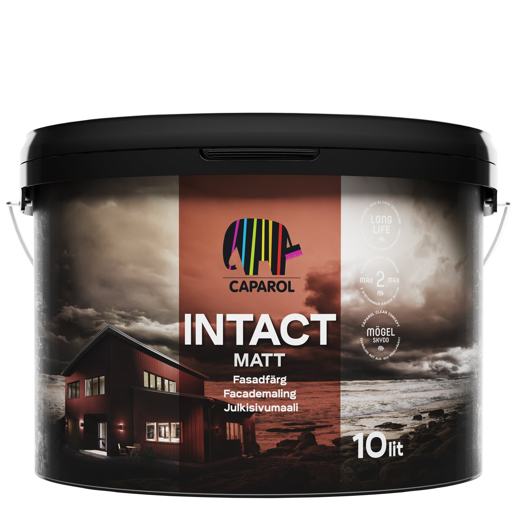 Akrylatfärg Träfasad Caparol Intact Matt (10L Vit)