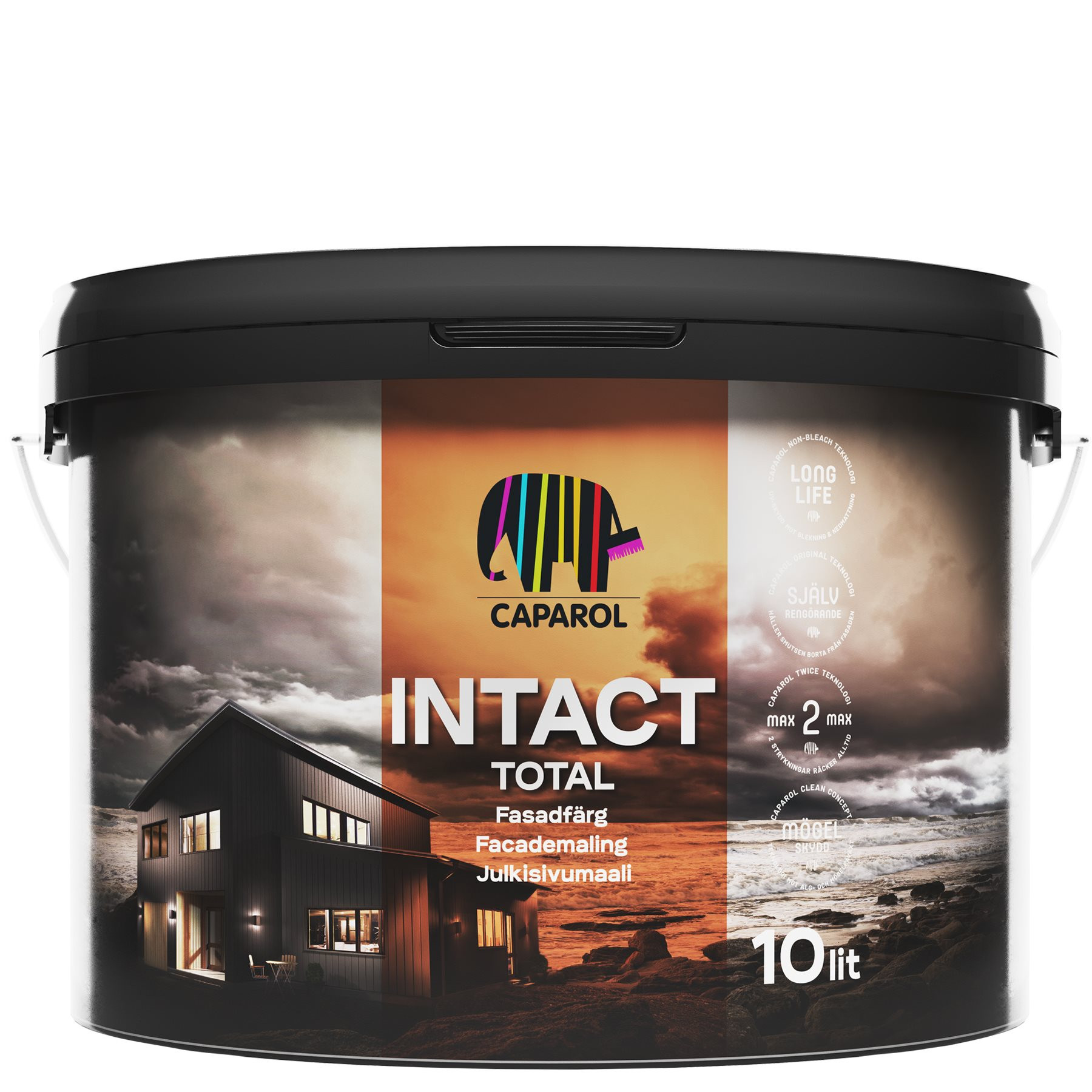 Akrylatfärg Träfasad Caparol Intact Total (10L Vit)