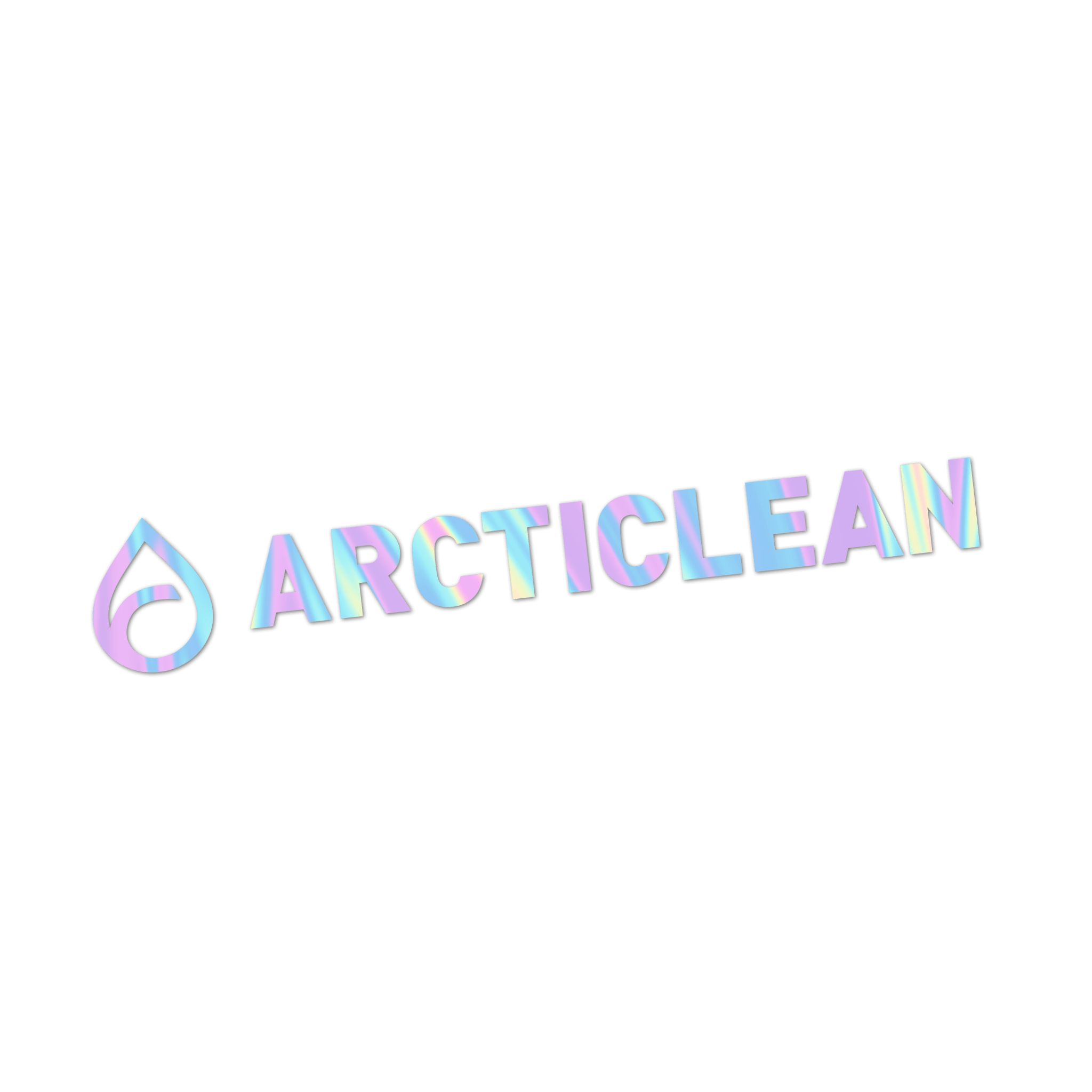 Arcticlean - Sticker utskuren olika färger, 25 cm (Hologram)