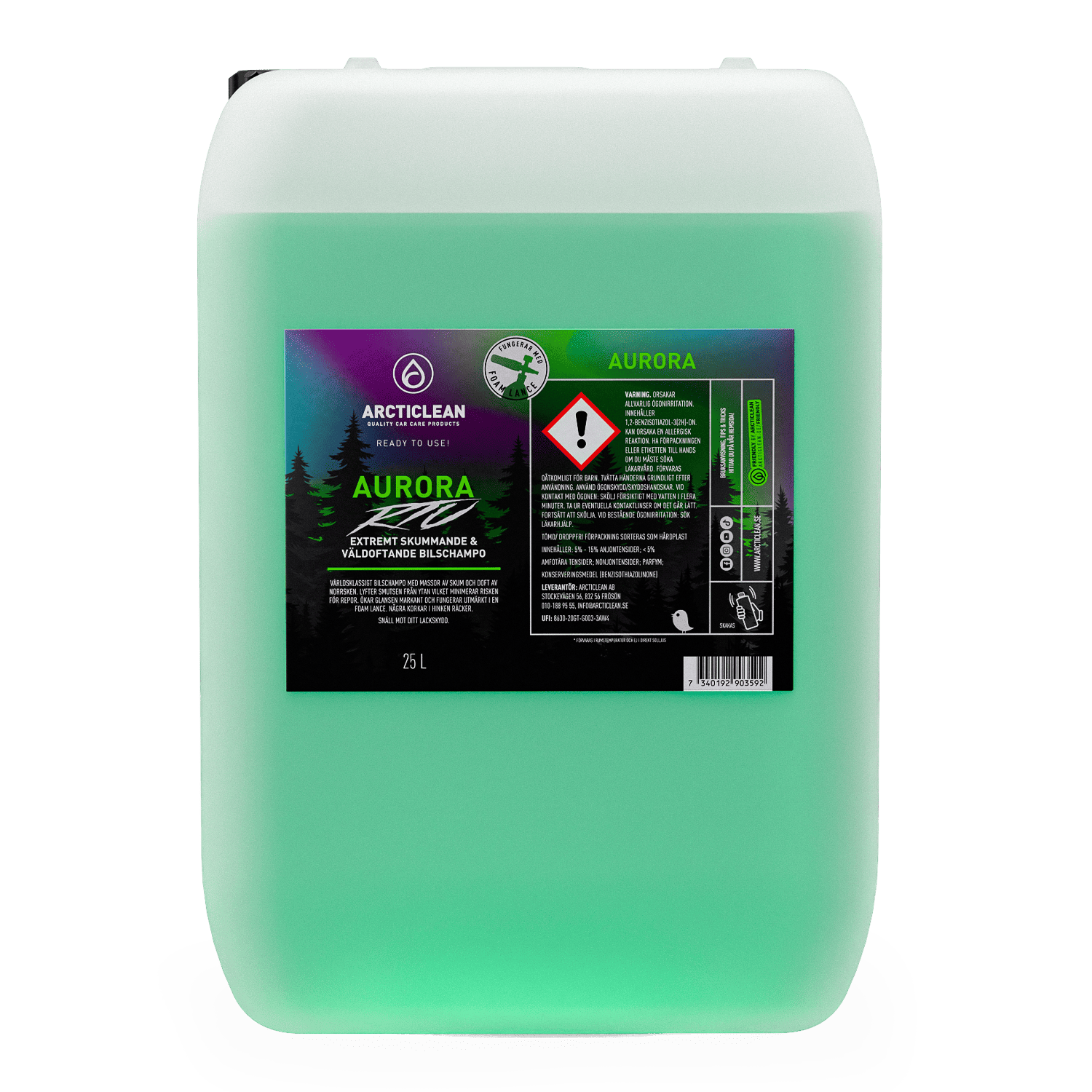 Aurora - Bilschampo med norrsken (25 L)