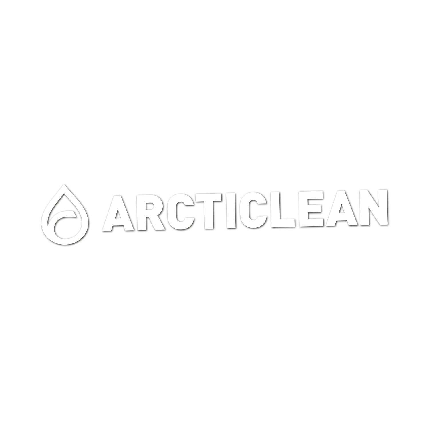Arcticlean - Sticker utskuren olika färger, 15 cm (Vit)