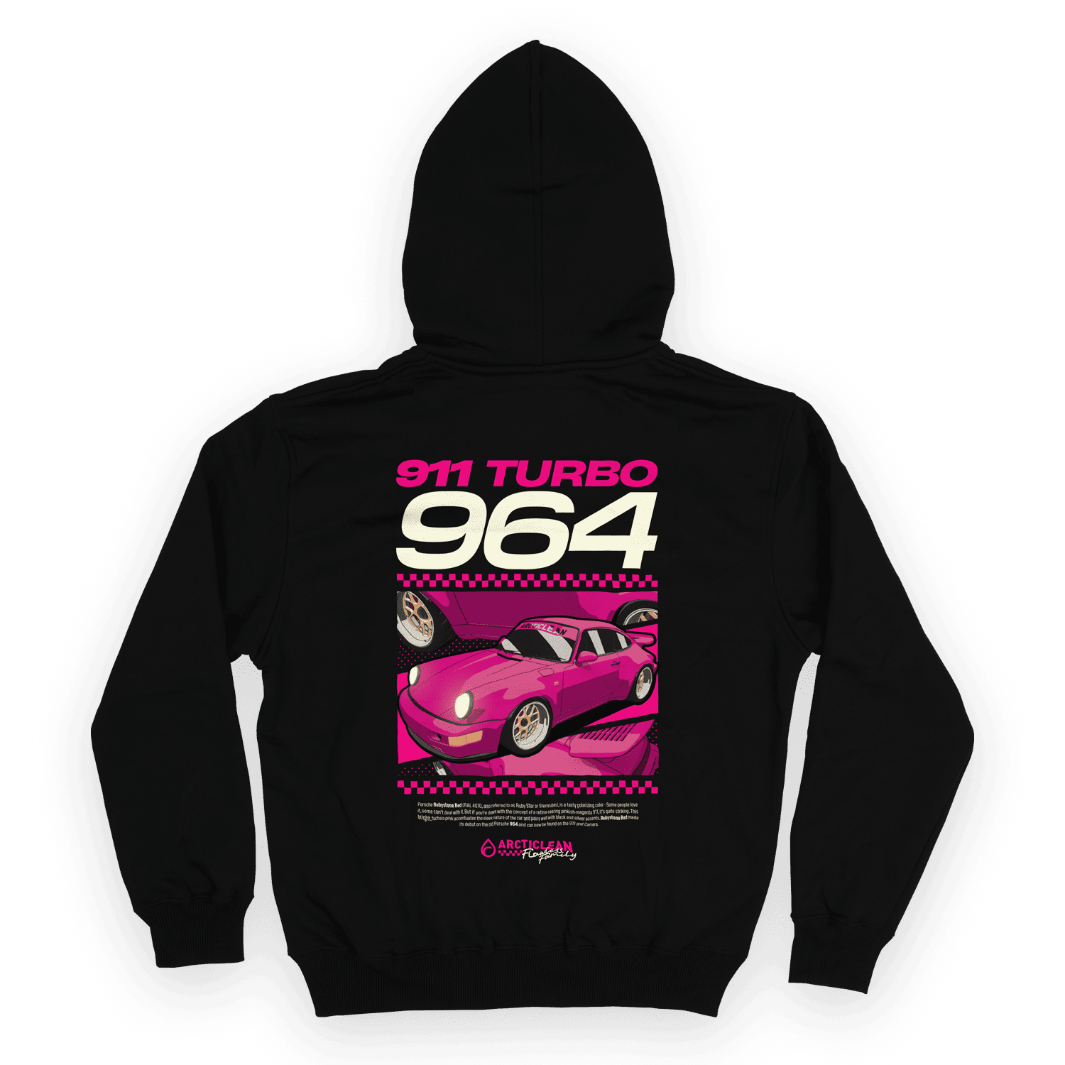 Porsche 964 Rubystone red hoodie - S-3XL (3X-large)