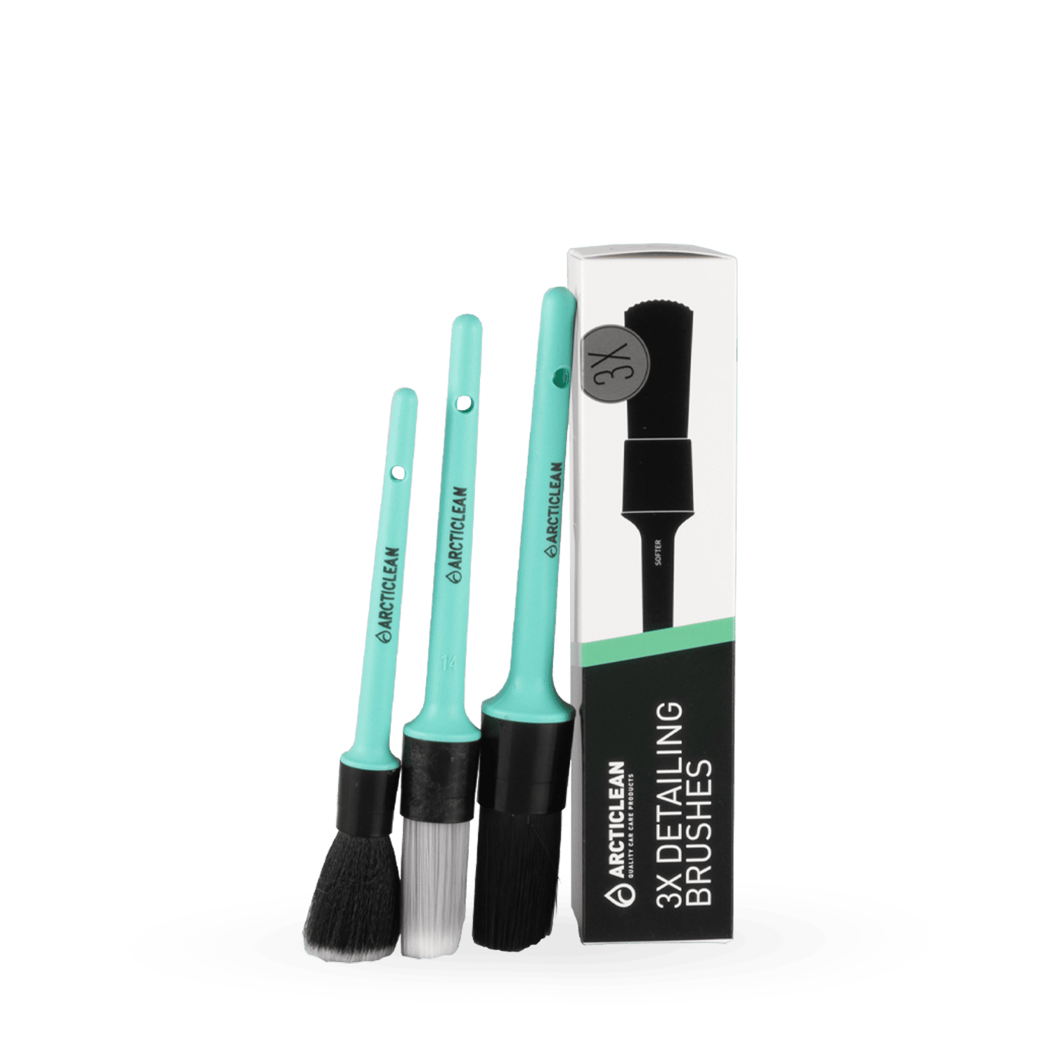 3x detailing brushes - penselset