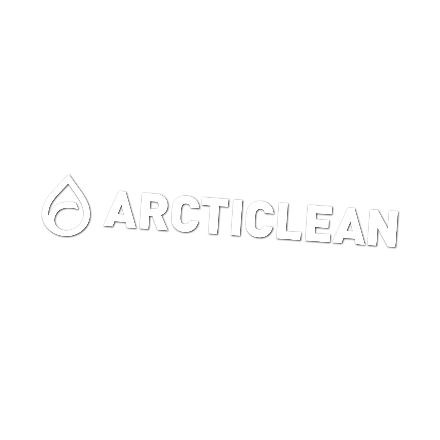 Arcticlean - Sticker utskuren olika färger, 25 cm (Vit)