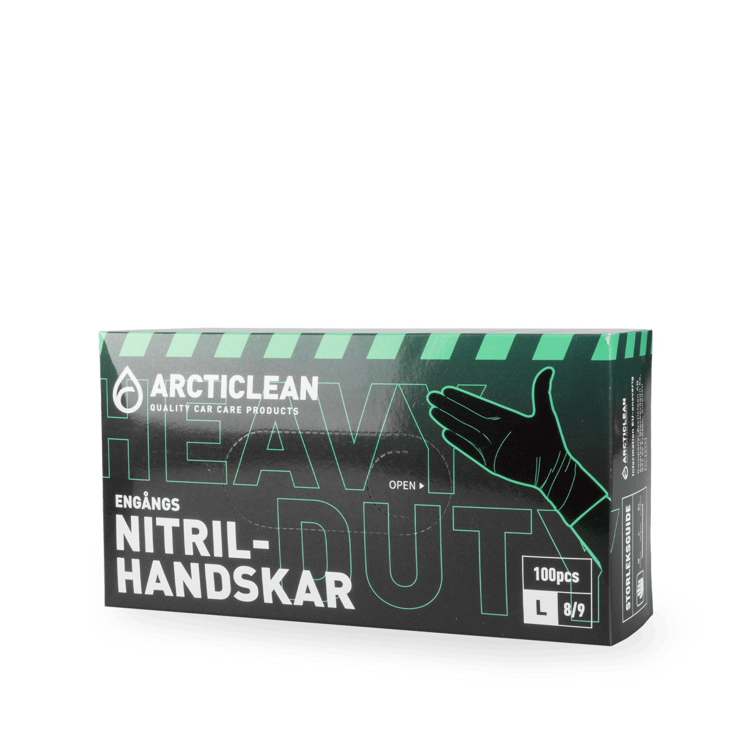 Nitrilhandskar - svarta M, L, XL, 100st (Large)