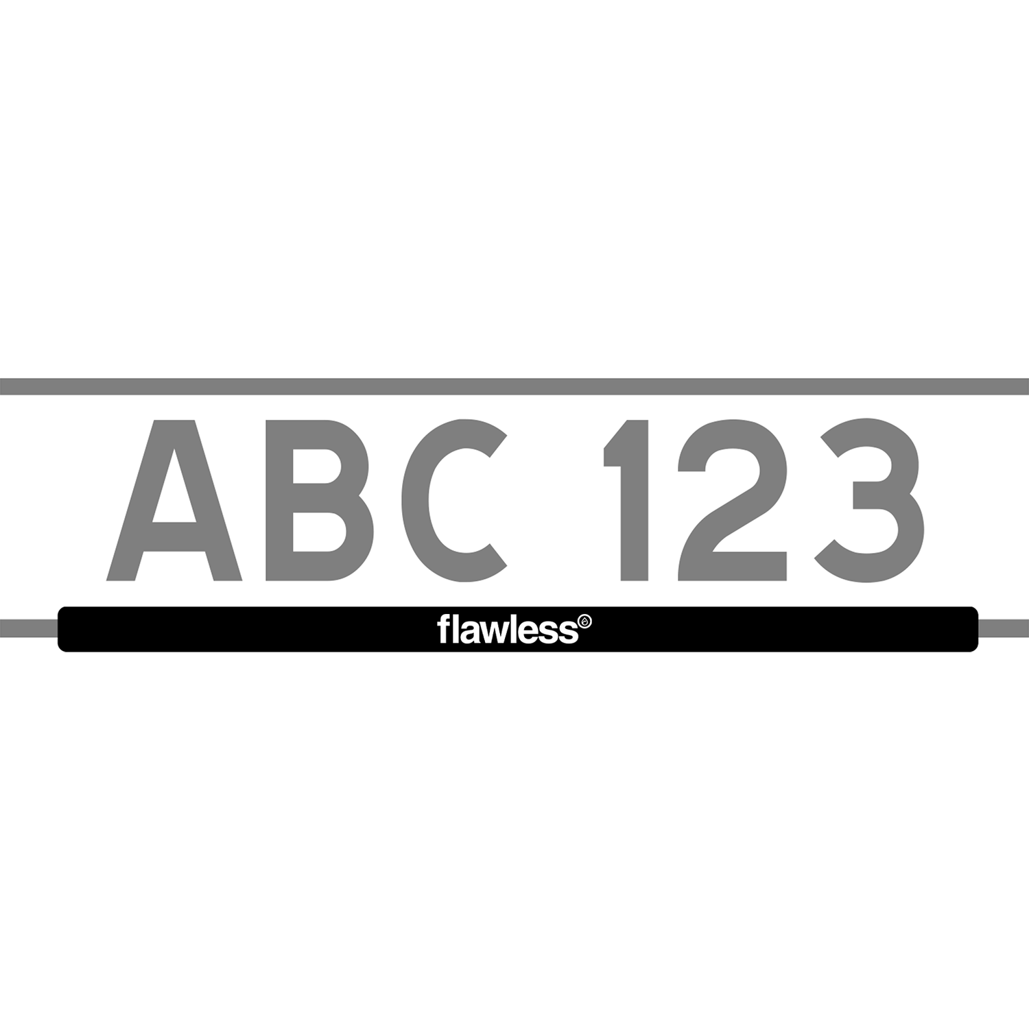 Regskyltsdekal - Flawless