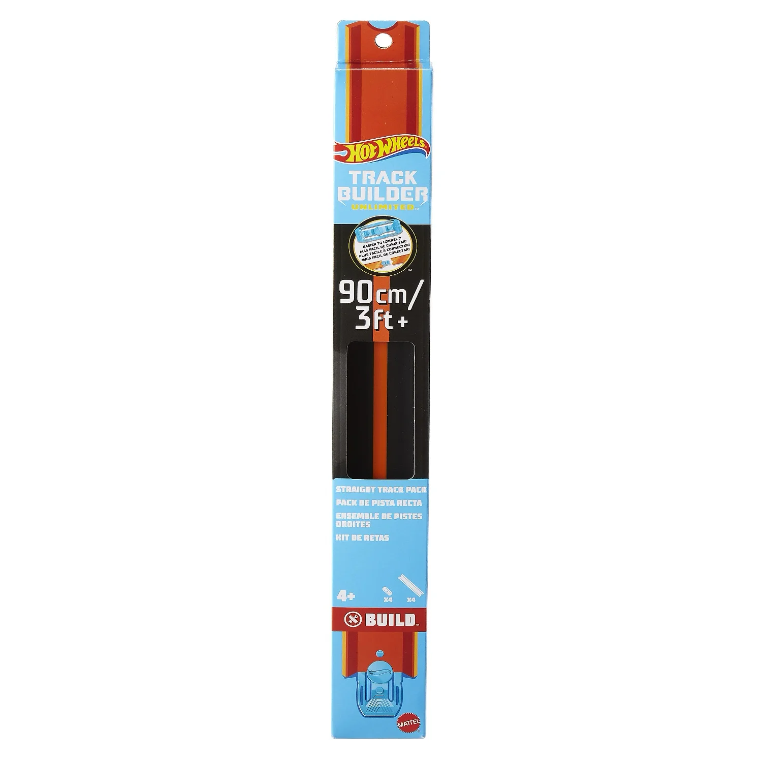 HW Straight Track Pack - Svart - Track Builder - Hot Wheels